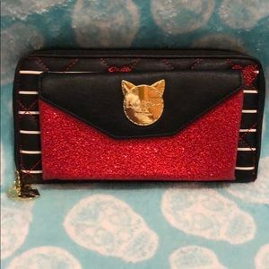 Red heart cat head Luv Betsey wallet